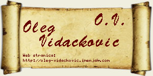 Oleg Vidačković vizit kartica